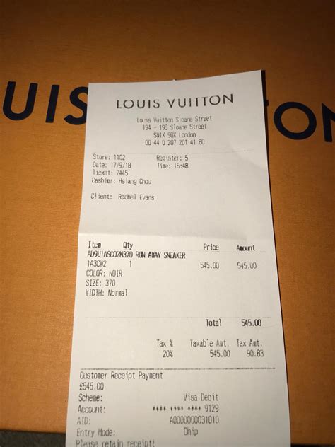 louis vuitton gift receipt fake|Louis Vuitton receipt template free.